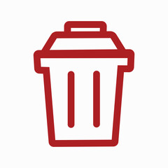 Recyclable trash can icon