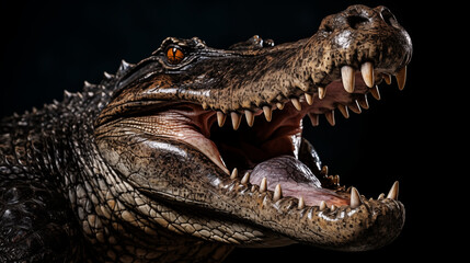 Obraz premium Close Up Of A Crocodile's Head