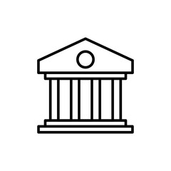 Bank building outline icon. column building simple trendy style illustration for web and app..eps