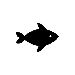 Fish Seafood vector icon. vector flat black simple illustration for web and app..eps