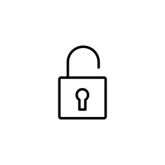 Open padlock vector illustration for web and app..eps