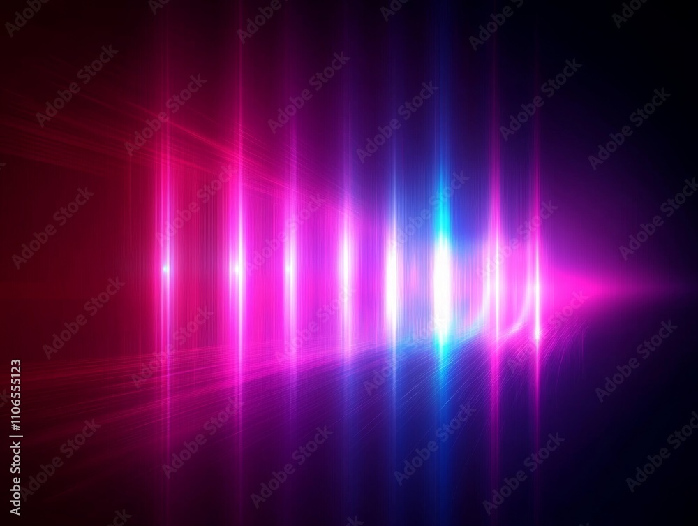 Aufkleber abstract background neon lines lights plasma jets aurora borealis virtual glow