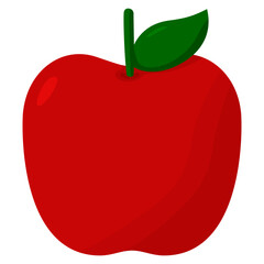 red apple fruit illustration