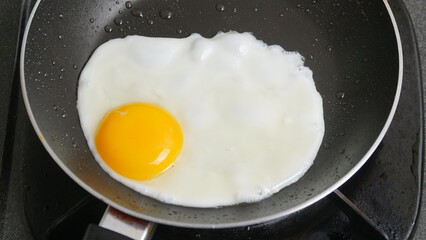 Fried egg in a frying pan