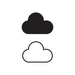 Cloud line icon, vector forecast linear sign, weather filled sign illustration for web and app..eps