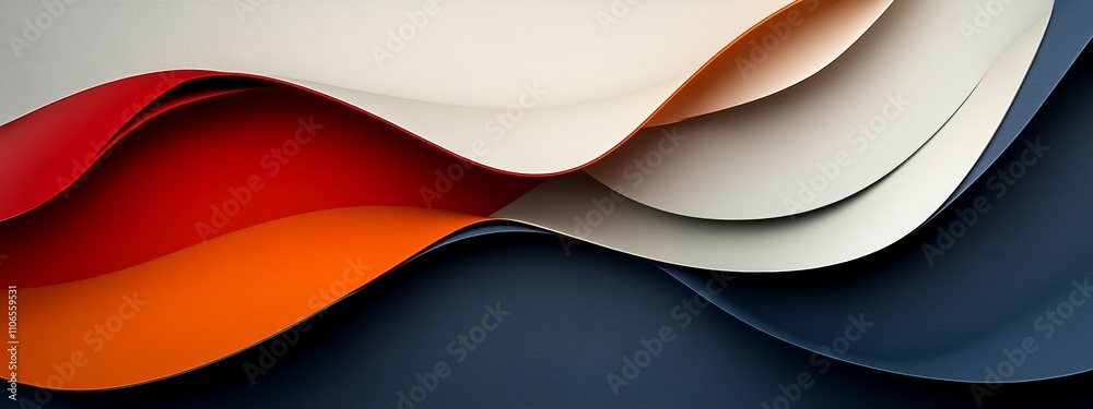 Poster minimalist abstract background in red and orange with copy space for business and technology