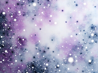 Obraz premium Vibrant cosmic background with stars and galaxies in purple and white hues, digital art of abstract concept.