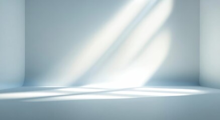 Minimal Abstract Light Blue Background for Product Presentation with Soft Light and Shadows