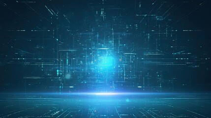 Obraz premium Abstract Digital Network Data Flow Visualization