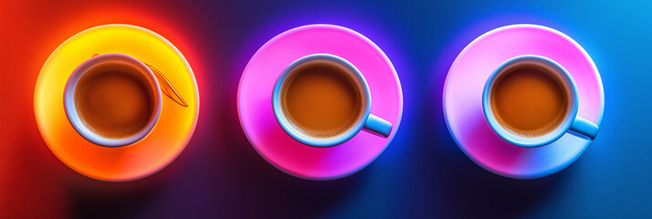 neon coffee art