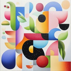 Colorful Abstract Geometric Composition