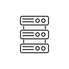 Computer server line icon. vector simple Database server outline illustration for web and app..eps