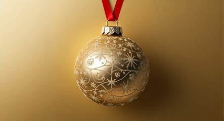 Bauble on Gold background design