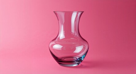 Glass Vase on Pink background design