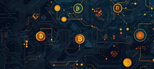Bitcoin Network: A Visual Representation of Cryptocurrency Transactions and Blockchain Technology