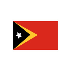 Timor Leste national flag vector isolated 