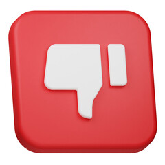 dislike 3d icon isolated on the white background