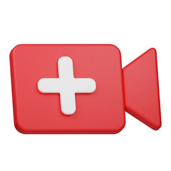 Obraz premium upload video 3d icon isolated on the white background