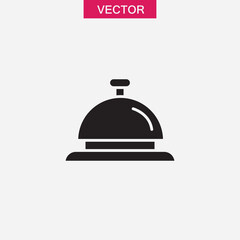 Service bell vector icon, simple flat black trendy style illustration for web and ap..eps