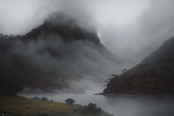 Painted - Foggy Environment Landscape - Nature