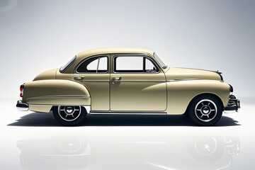 Obraz premium Retro car on a white background
