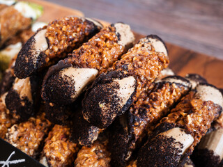 Delicious Nougat Confections with Crunchy Toppings