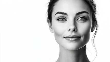 Elegant silhouette of a woman against a bright background