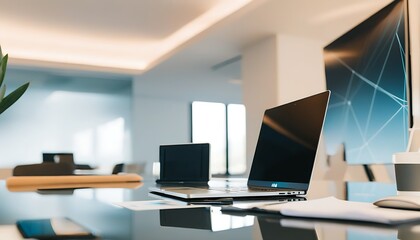 Modern office scene for business professionals