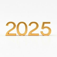 2025 3d letters in gold