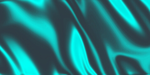 Flowing, vibrant teal fabric with elegant folds and a luxurious sheen.