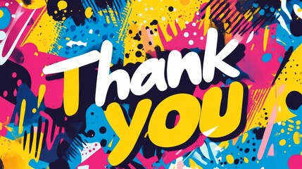 Energizing Thank You Card with Vibrant Colors and Modern Typography