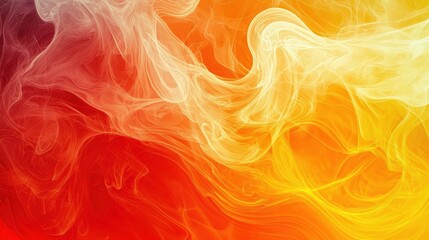 Obraz premium Abstract Orange and Yellow Swirling Smoke Design