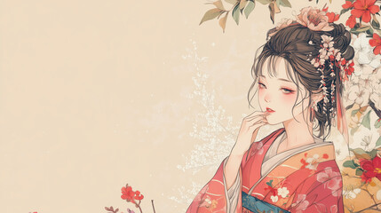 和風壁紙、Japanese style wallpaper, Generated AI