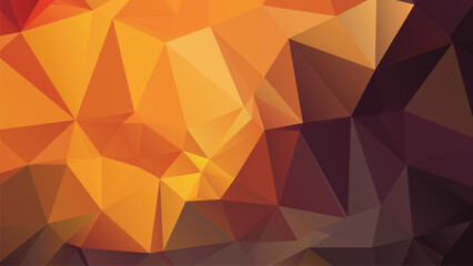 Abstract Red and Yellow, Warm Color Polygon Background Design, Abstract Geometric Origami Style With Gradient