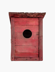 Wooden Birdhouse. Isolated on White Background. File with Clipping Path.