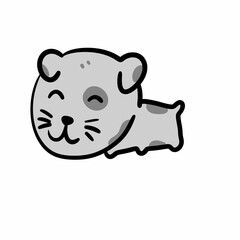 cute dog icon illustration design