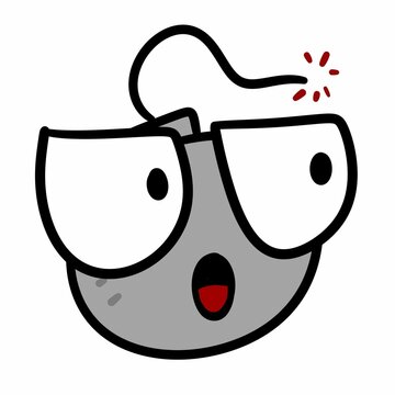 recommend clip art: illustration of cartoon bomb on white background