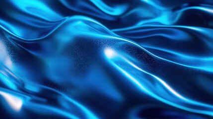 Obraz premium Abstract Blue Fabric Draped Waves Texture