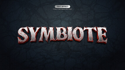 Symbiote 3D Horror and Movie Vector Text Effect with the Texture