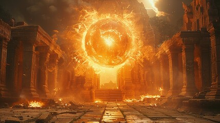 空中に浮かぶ火球11