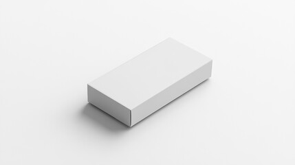 Simple white box on clean surface ready for packaging or presentation