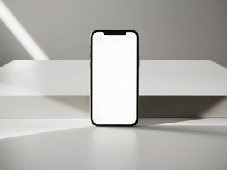white mobile phone mock up display design presentation template digital illustration	