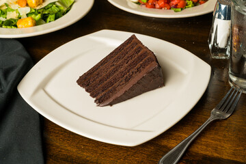 Slice of chocolate cake