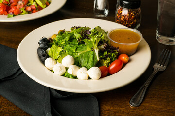 Salad with fresh mozzarella