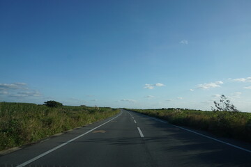 青空と一本道