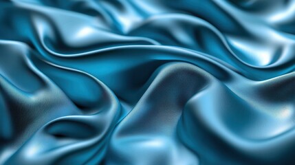 Obraz premium Abstract Draped Blue Silk Fabric Texture