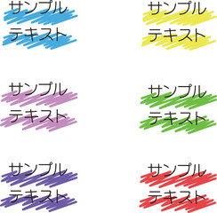 Simple and easy to use! Hand-drawn color marker line set / Illustration material