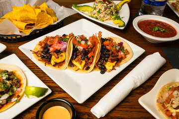 Breakfast tacos on a plate