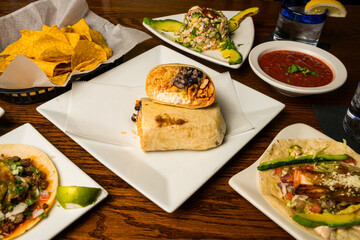 Chicken burrito on a plate