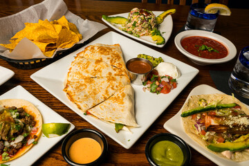 Chicken quesadilla on a plate